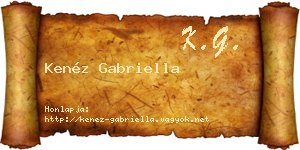 Kenéz Gabriella névjegykártya