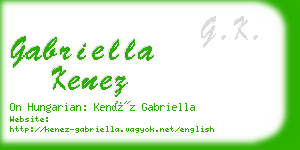 gabriella kenez business card